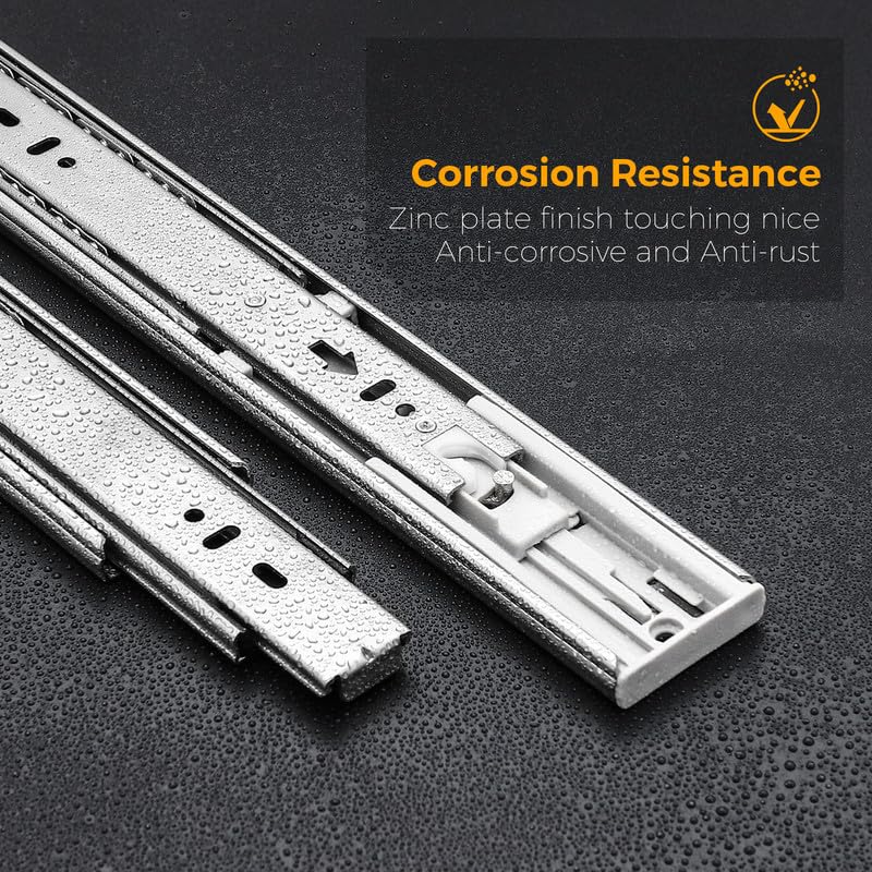 22 Inch Soft Close Drawer Slides, Side Mount Ball Bearing - Image 5
