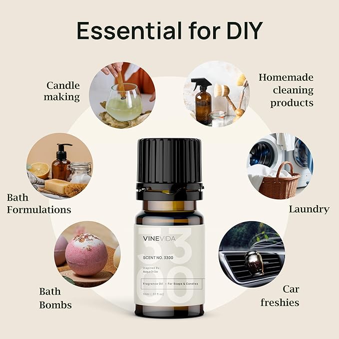 VINEVIDA 0.33oz Scent No.25 Fragrance Oil for Candle Making & Soap Making - Natural, Made in USA