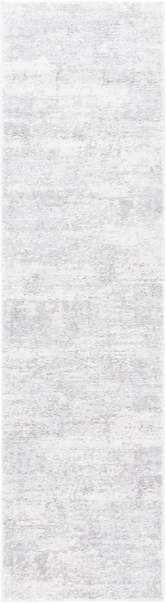 SAFAVIEH Amelia Collection Runner - 2'2" x 8', Ivory & Light Grey, Modern Abstract Design, Non-Shedding & Easy Care, Ideal for The Living Room, Dining, Bedroom (ALA700F)