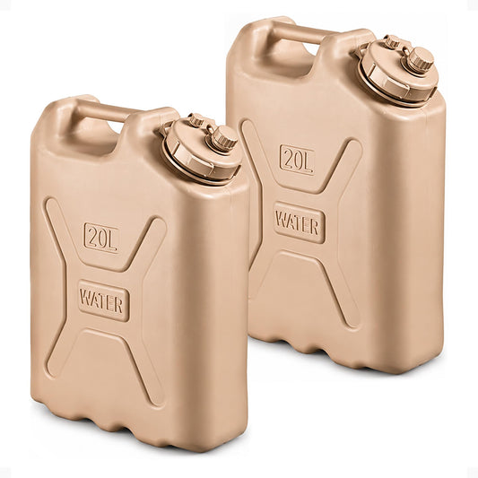 Scepter 2 Pack Military Style Water Container for Camping, Sand - Image 1