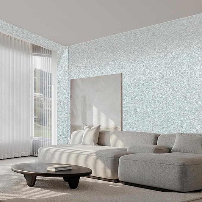 Peel and Stick Wallpaper Silver Gray Silk Wall Paper - 15.7 x 200 Inch Self Adhesive Wallpaper Peel and Stick, Easy to Paste Wall Contact Paper for Stand Liner, Table and Door Makeover Decor