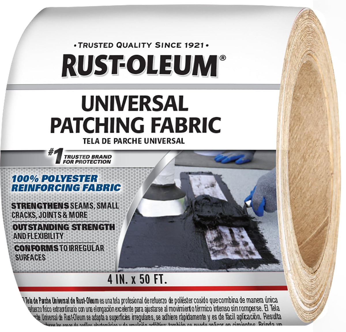 Rust-Oleum Universal Patching Fabric Roof Tape, 4" x 50' Roll - Image 1