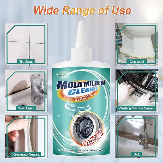 Household Mold Remover Gel - Kitchen Sink & Grout Cleaner 2-Pack