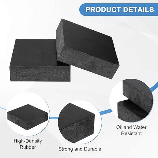 4-Pack Rubber Anti Vibration Pads 3.9" Non-Slip Square Vibration Isolation Pads Anti Noise Shock Absorbing Mats for Washing Machine/Dryer/HVAC/Air Conditioner [ 1.2" Thickness]