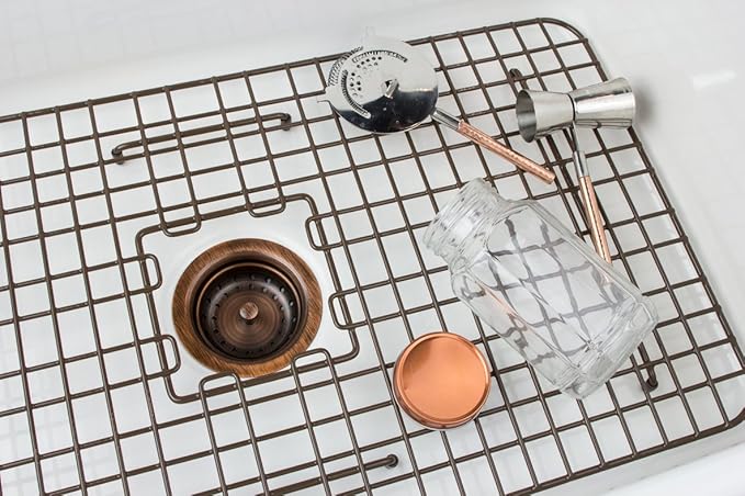 Sinkology Kitchen Sink Basket Strainer Drain TB35-01,Antique Copper