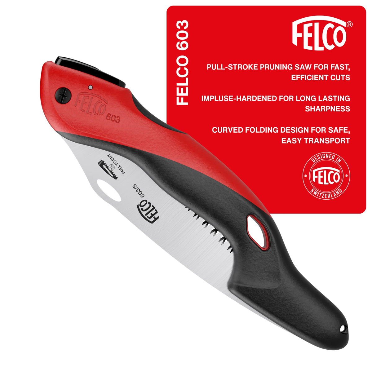 FELCO 603 Folding Pruning Saw – Curved Pull-Stroke Saw - Image 1