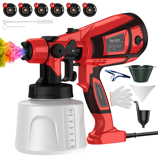 1000W Electric Paint Sprayer, 1400ml for Furniture Fence Cabinets - Image 1