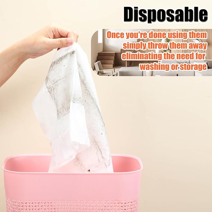 60 Counts Sweeper Wet Mopping Cloths Compatible with Swiffer 17.7'' x 11.8'' Large Wet Mop Pads Refills XL Disposable Floor Wipes Duster for Sweeping Scrubbing Cleaning Wood Hardwood Tile