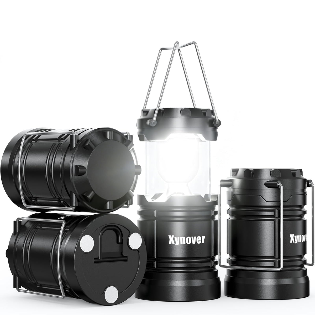 4-Pack Camping Lanterns,LED Lights Powered By Battery - Image 1