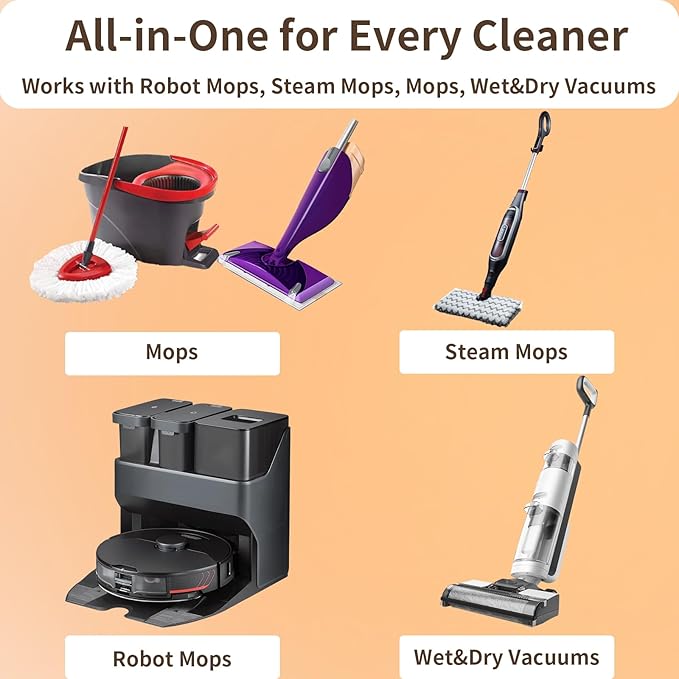 Floor Cleaner Compatible with Roborock, Eufy, Dreame, iRobot Roomba Robot Vaccum and Mop, Wet Dry Vacuums and Wetjet Mops, 16.9 FL.oz, Concentrate, Dilution Ratio 1:200, Orange Scent