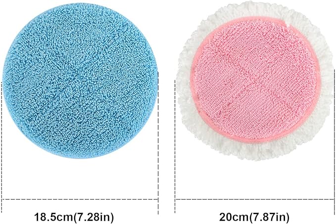 BeiLan Spin Cordless Electric Mop Pads - 8 Pack Steam Electric Mop Refills Fit for Vmai/Eous/Idoo/Alfabot/Devoac - 7.28inch Spin Replacement Mop Pads for Floor Cleaning