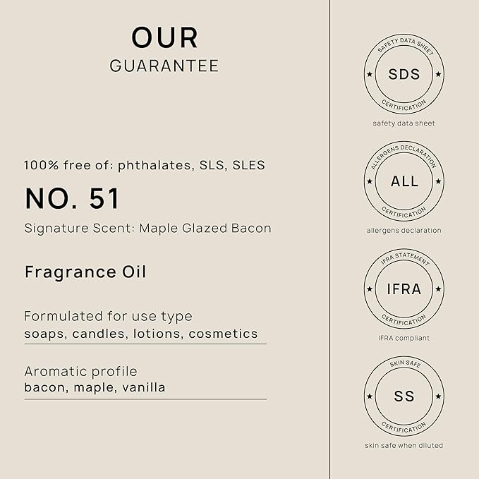 VINEVIDA [128oz] Maple Glazed Bacon Fragrance Oil for Candle Making - Made in USA Scents for Soap Making - Natural Candle Fragrance Oil