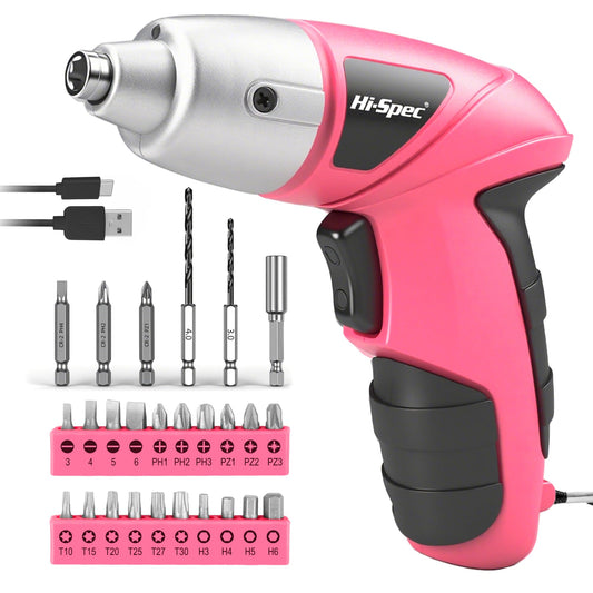 Hi-Spec Small Electric Screwdriver, Mini Drill Set - Image 1