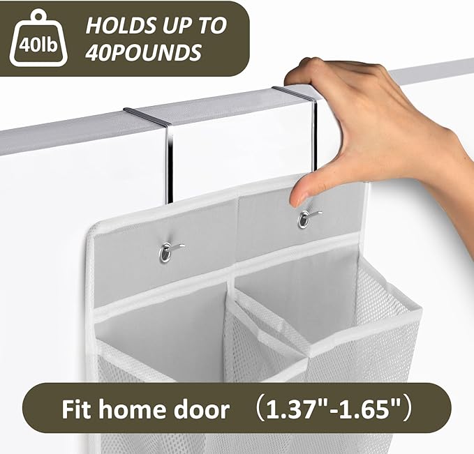 2PK Over the Door 12 Pocket Hanging Shoe Organizer