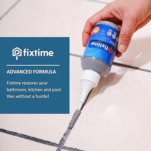 Silicone Tile Repair Kit, Premixed Fast-Drying Gray Caulk, 8oz