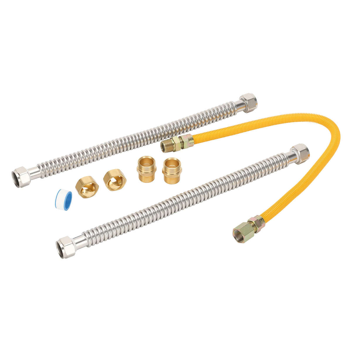 Gas Water Heater Installation Kit – 2 x 18" Corrugated Stainless - Image 1