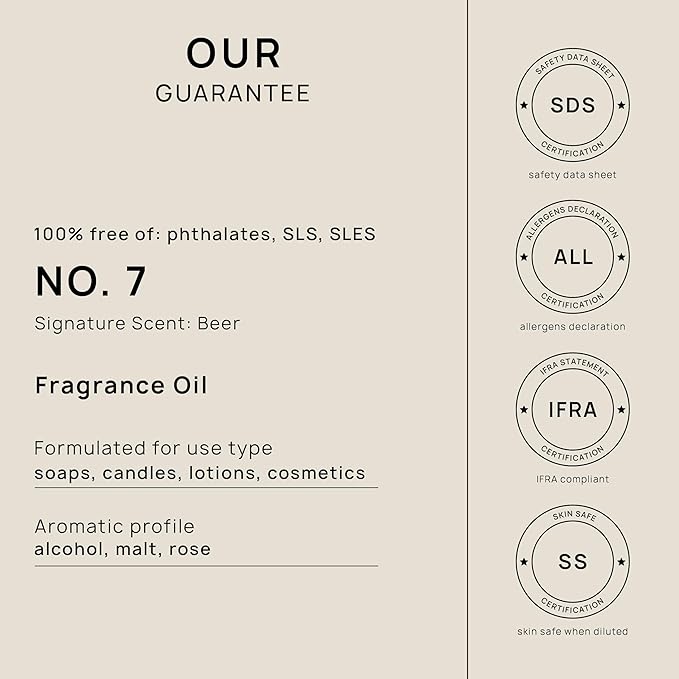 VINEVIDA [16oz] Beer Fragrance Oil for Candle Making and Soap Making - Premium Candle Scents for Soy Candles