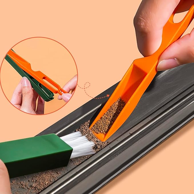 Gap Cleaning Brush Set Multifunction Groove Gap Cleaner Brush Handheld Household for Household Stoves Wall Corners Window Slots Cleaning Brushes Hard Bristles (Gap Brush Set)