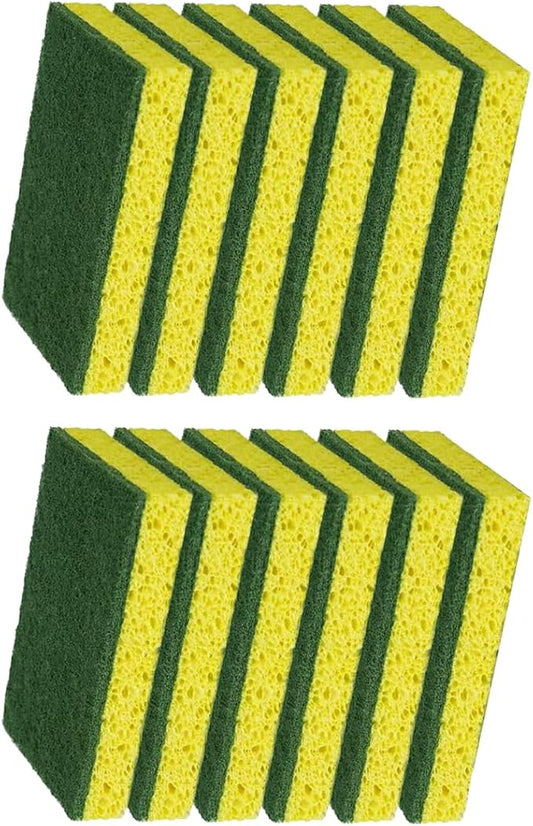 CELOX Sponges for Dishwashing and Household Cleaning, 12 Pack, Yellow