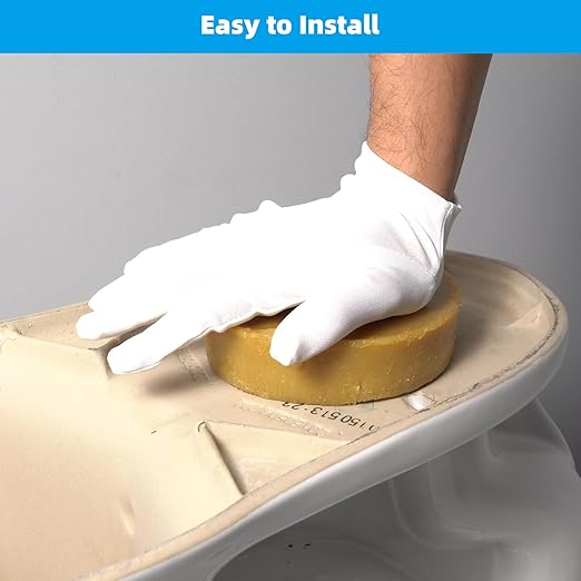 Hibbent Toilet Wax Ring, Thick Toilet Bowl Wax Ring Gasket for Toilet Bowl, Polyethylene Flange- Gas, Odor and Watertight Seal, Fits 3-inch and 4-inch Waste Line