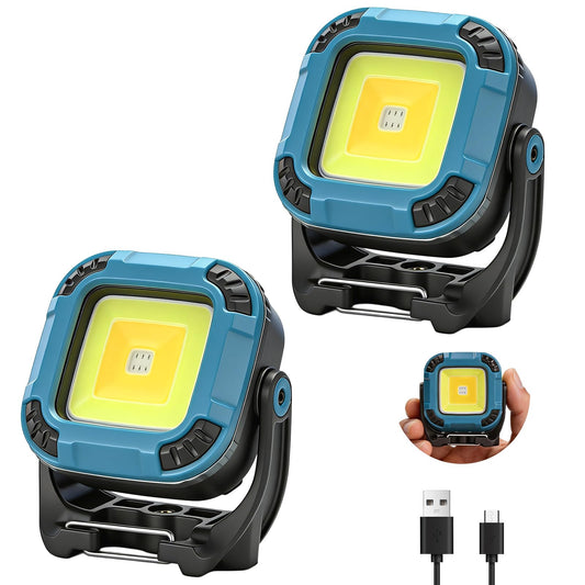 2 Pack Rechargeable Magnetic Work Light, 1100 LM Portable Light - Image 1