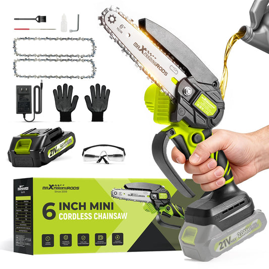 maXpeedingrods Mini Chainsaw Cordless, 6 inch | Power Tool Accessori - Image 1