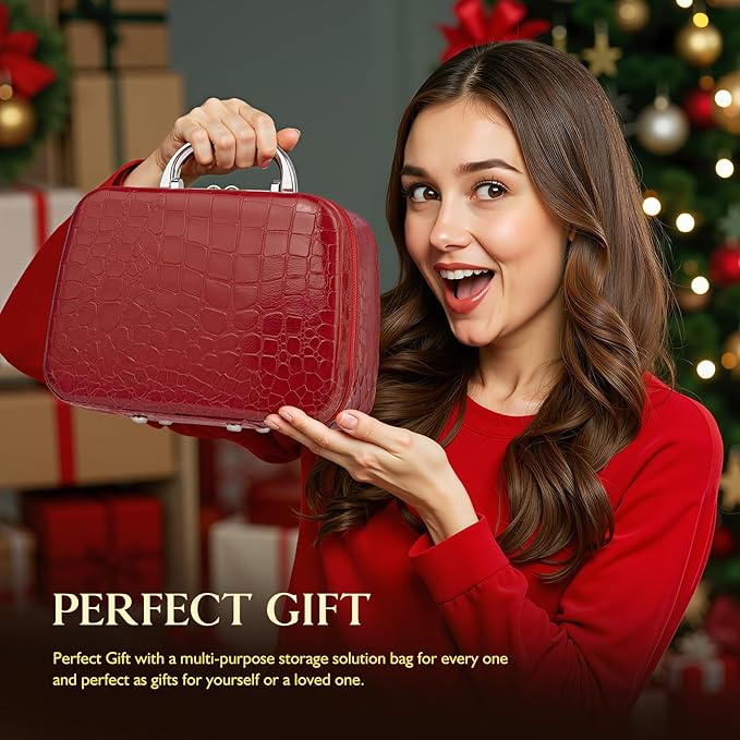 Valentines Gifts Birthday Gifts for Women Teens Girls, Spa Gift Set for Women, 12 Pcs Rose Vanilla Bath Set, Self Care gifts Bag Makeup Cosmetic Bag, Spa Kit for Teenage Gift, Daughter Gift Set