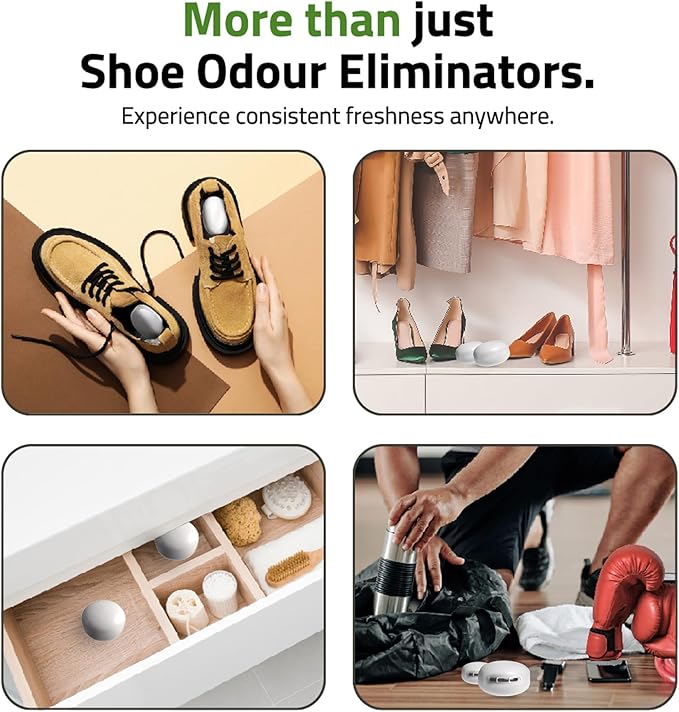 Premium Shoe Deodorizer (6PCS) | Linen-Scented Shoe Deodorizer Balls | Replaces Bad Odours | Multi-use Odour Eliminator for Shoes, Closet, and Bags by Perfa
