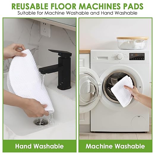 6 Pack 12" Floor Machine Pads Compatible with Oreck Commercial 550MC Orbiter Scrubber Machine, Microfiber Carpet Bonnet, Floor Buffer Pad for Deep Cleaning Tile (Stripper & Bonnet & Buffer)