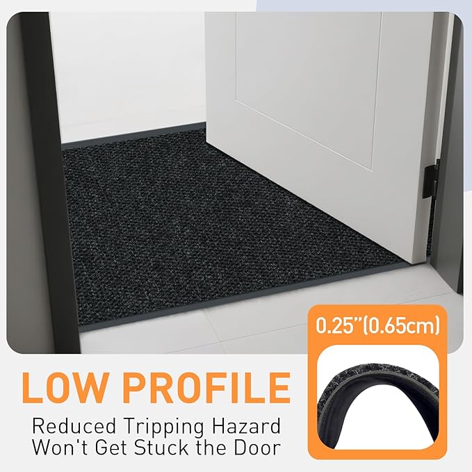 Front Door Mat Indoor Outdoor Entrance, 3ft x 47ft Non Slip Custom Size Outdoor Mat, Commercial Easy Clean Door Mat, Low-Profile Doormat Welcome Floor doormats, Resist Dirt for Front Door Patio Decor