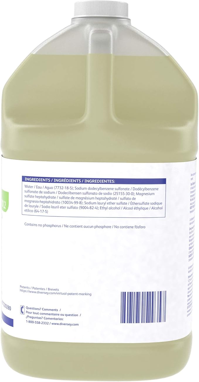 Diversey 957229280 SUMA Light Hand Dishwashing Detergent, Dish Soap Cuts Grease with Citrus Scent, Concentrate, 1-Gallon