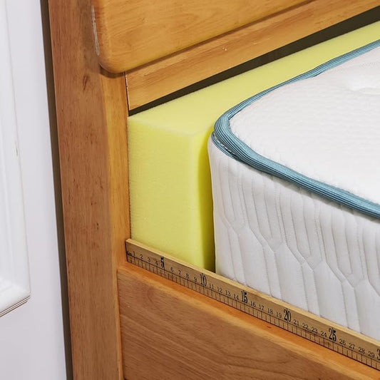 Bed Gap Filler, High Density Foam Mattress Extender for Headboard/Wall Gaps,2-Meter Extra Long Cut-to-Fit Yellow Foam Sponge Strip (78''x8''x3'')