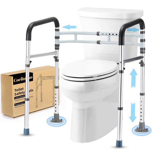 Toilet Safety Rails (300 LB), Toilet Handle Frame for Elderly - Image 1
