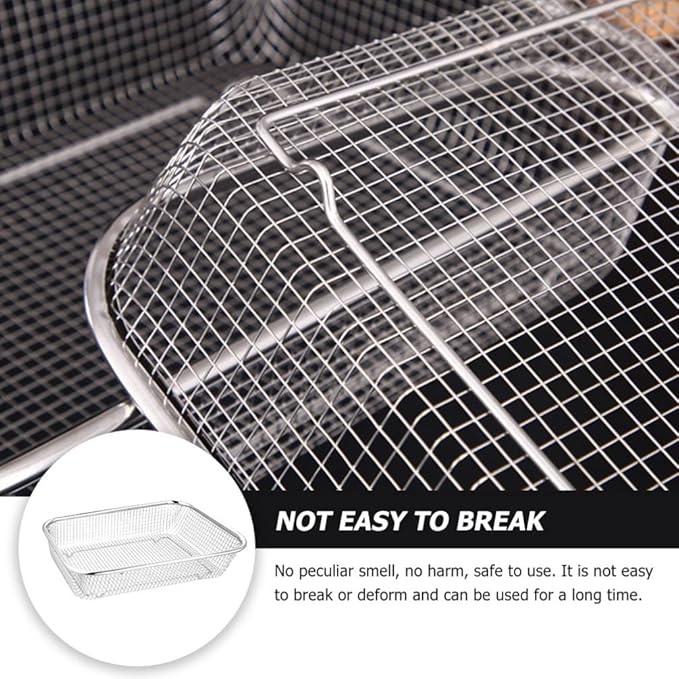 Food Strainers Flour Sifter Stainless Steel Colander Strainer Metal Mesh Vegetable Fruit Colander Kitchen Food Washing Basket Drain Bowls for Home Restaurant Sink Basket