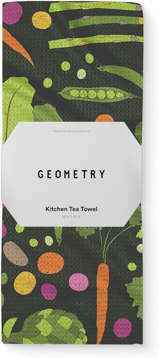 GEOMETRY Kitchen Tea Towels - Quick Dry Microfiber Dish Towels for Kitchen Spring Sprout, 18" x 30" 1 Pack