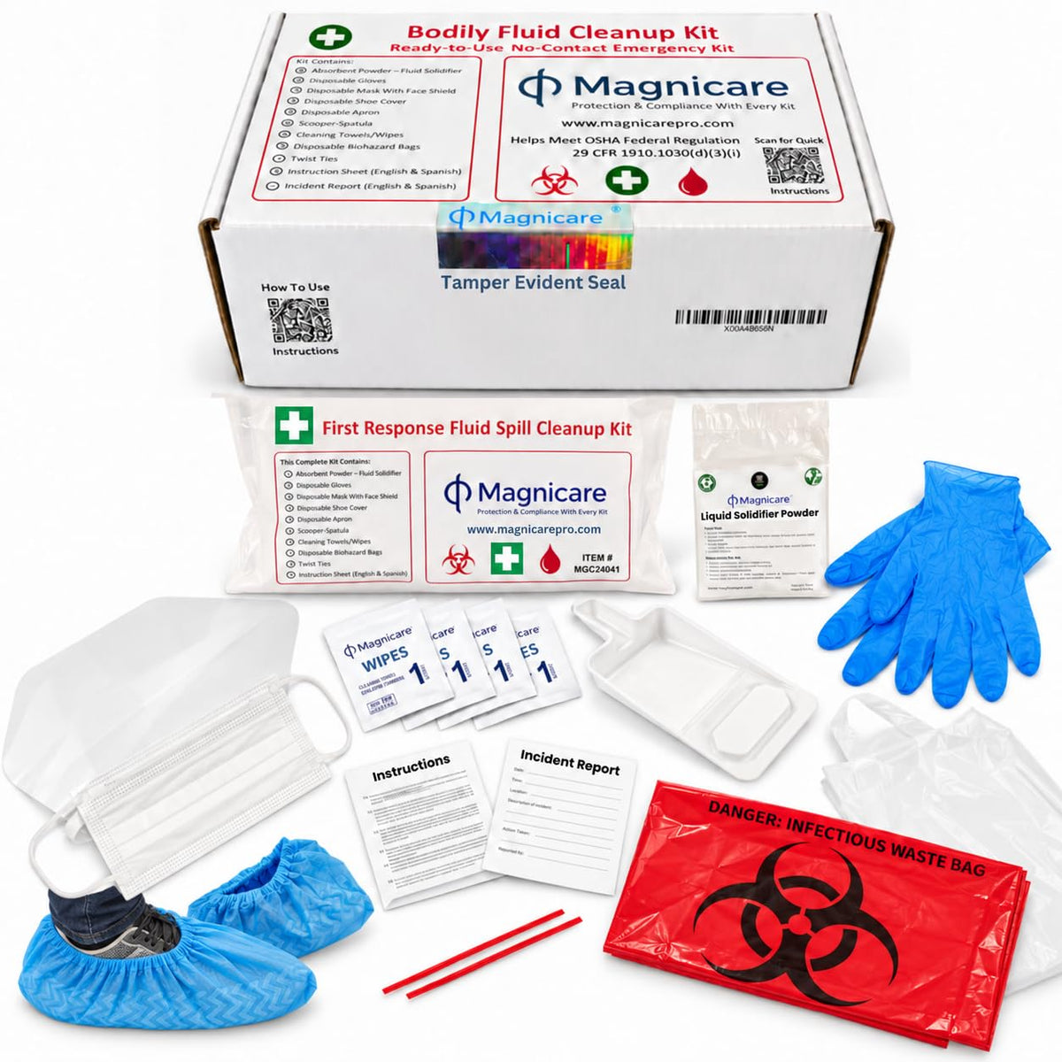 Bodily Fluid Clean Up Kit & Vomit Clean Up Pack - Be OSHA - Image 1