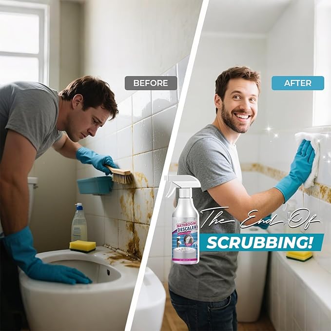 Stubborn Stains Cleaner - No-Scrub Foam for Tough Stains, Powerful & Safe on Multiple Surfaces Including Tile & Glass (8)