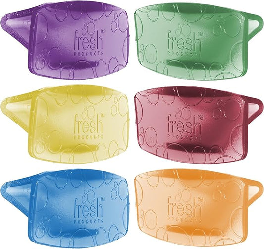Fresh Products Eco Bowl Clip Air Freshener - Versatile Design Toilet & Trash Freshener - Chemical Free Natural Oils - Discreet - Lasts 30 Days - Made in USA - Variety Pack 6 pk