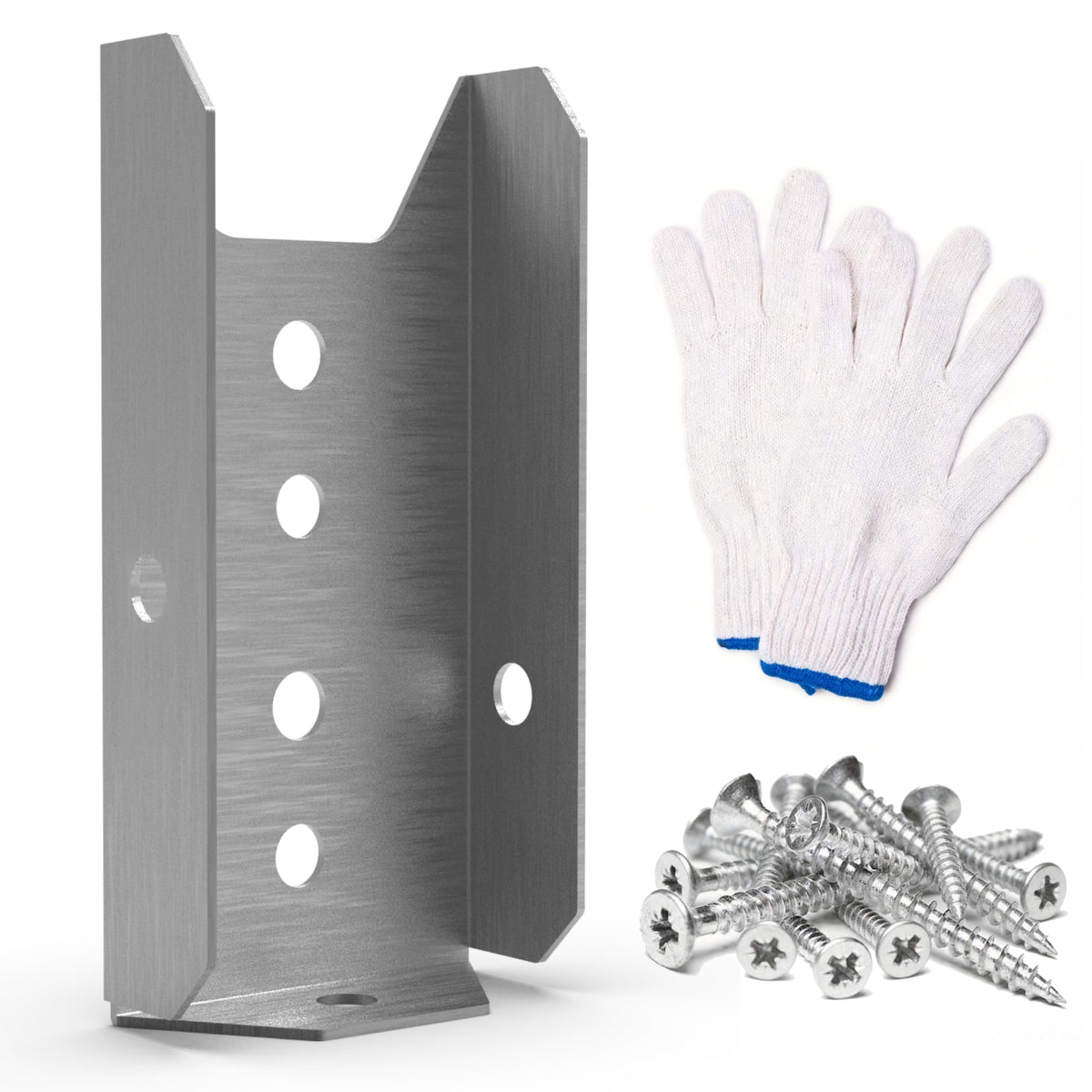 50 Pack 2x4 Fence Rail Brackets for Lumber, 18 Gauge Galvanized - Image 1