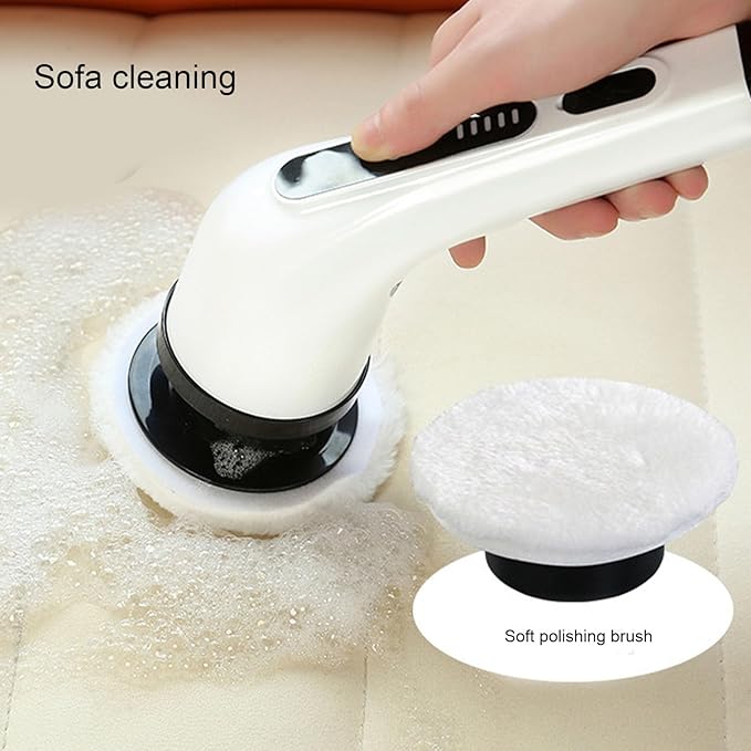 Electric Spin Scrubber, Cordless Cleaning Brush with 9 Replaceable Brush Heads and Extension Handle, Bathroom Scrubber for Bathtub, Tile, Floor,Kitchen, Car, Depisutarg4vgqcxnh