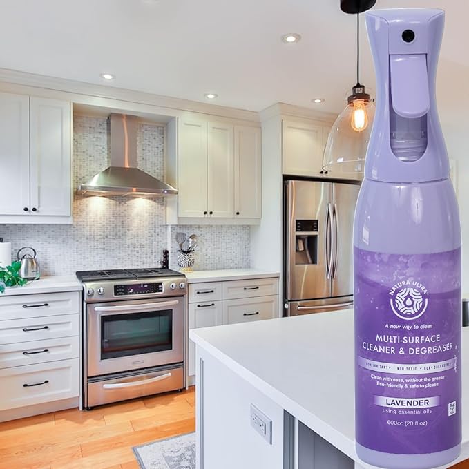 Multi-Surface Cleaner & Degreaser - Home and Kitchen degreasing Spray for Glass, Countertops, Appliances, and Floors - Eco-Friendly Effective Cleaner & Degreaser (Lavender)