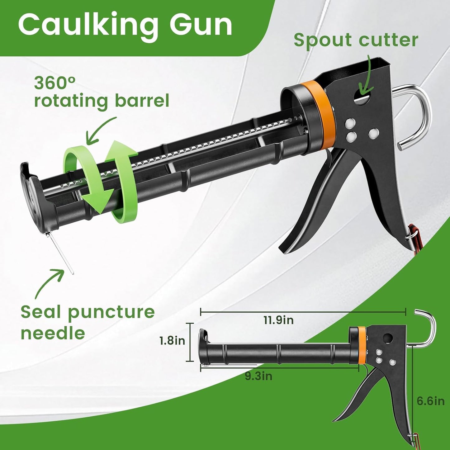 5-in-1 Caulking Tool Kit – Caulk Gun, Remover, Scraper & Finishing Set for Bathroom, Kitchen & Windows