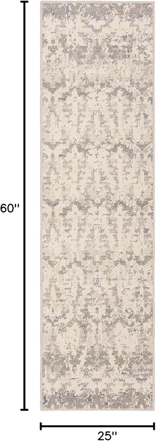 Mohawk Home Helena Abstract Ikat Beige 2' 1" x 5' Area Rug Perfect for Kitchen, Living Room, Dining Room