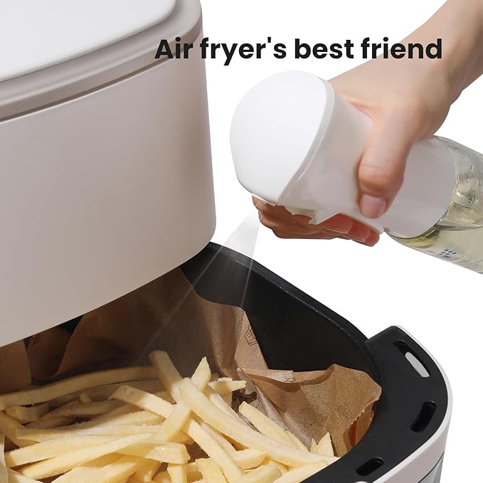 Mistifi Premium Oil Sprayer, Olive Oil Sprayer – Dark Glass Bottle for Cooking, Air Fryer & Salad – Fine Mist, Easy Press (Black x 2)