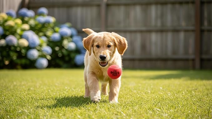 The Dog's Balls 6-Pack Red Dog Toy, Non-Toxic Pet Tennis Balls for Training, Play, Exercise & Fetch, Robust Retrieval Toys for All Breed Sizes