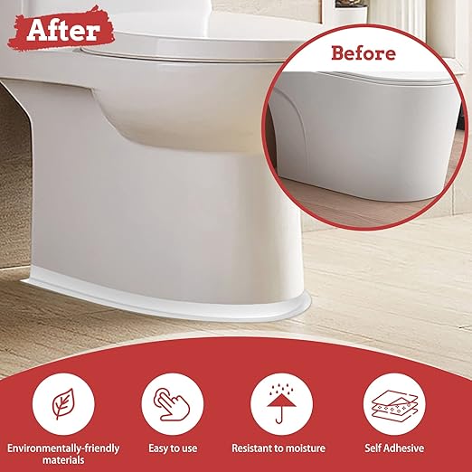 Caulk Tape, 1 Roll Self Adhesive Caulk Strip Waterproof, Caulking Sealant Tape for Kitchen, Countertop, Bathroom, Sink, Shower, Bathtub, Toilet Edge Protector with Sealing Tool (1.5" x 10.5Ft)