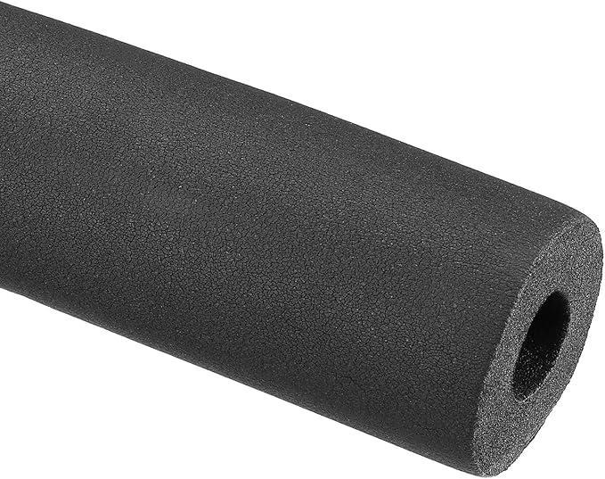 PATIKIL 74.8" Lx1.9 IDx1.2 T Pipe Insulation Foam Tube, Water Pipe Insulation Tubing Heat Preservation for Plumbing Water AC Pipe Sprinkler Spigot, Black