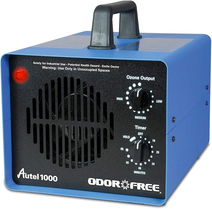 Autel 1000 Ozone Machine Odor Removal for Eliminating Smells and Permanently Removing Pet, Car and Musty Odors - Ozone Generator for Autos, Hotels and Small Spaces With Short Treatment Times