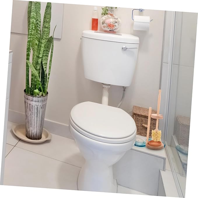 Beaupretty 1set Toilet Brush with Handle and Base Bathroom Scrubber for Deep Compact and Lightweight Design Removal for Toilets and Bathroom
