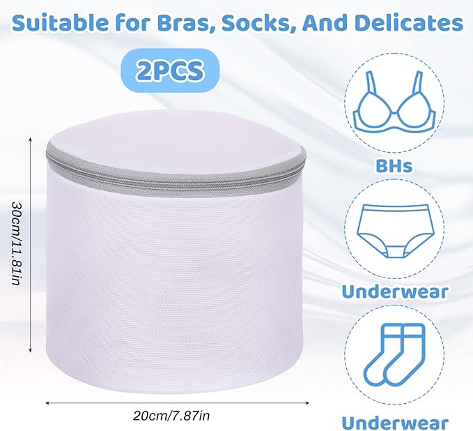 2pcs Mesh Bra Washing Bags Bra Laundry Bags for Machine Bras Wash Protector Delicates Lingerie Bag for Laundry
